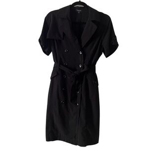 SPENSE 90s Double Breasted Short Sleeve Trench Style Dress Size 12